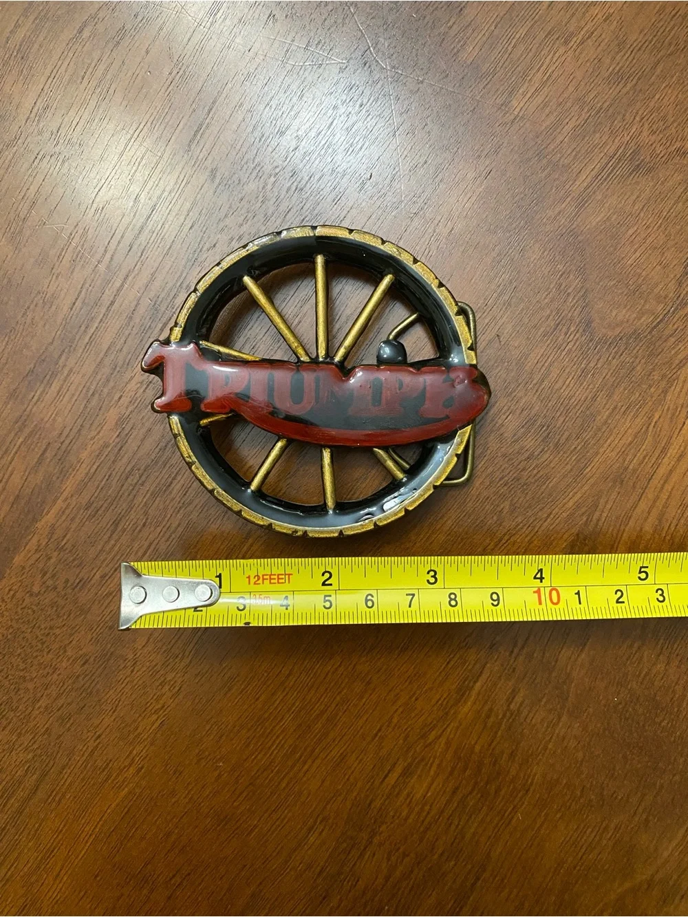 Vintage Triumph Motorcycle Belt Buckle